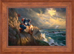 Captain America Sentinel of Liberty Wall Art by Thomas Kinkade Studios Standard Number Canvas 24" x 36" Rustic Andalucian
