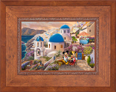 Disney Mickey and Minnie in Greece Wall Art by Thomas Kinkade Studios Standard Number Canvas 12" x 18" Rustic Andalucian