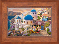 Disney Mickey and Minnie in Greece Wall Art by Thomas Kinkade Studios Standard Number Canvas 18" x 27" Rustic Andalucian