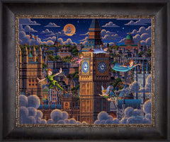 Peter Pan Learning to Fly Wall Art by Eric Dowdle Standard Number Canvas 16" x 20" Cabernet