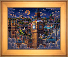 Peter Pan Learning to Fly Wall Art by Eric Dowdle Standard Number Canvas 16" x 20" Gallery Gold