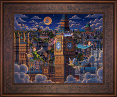 Peter Pan Learning to Fly Wall Art by Eric Dowdle Standard Number Canvas 16" x 20" Gallery Bronze