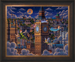 Peter Pan Learning to Fly Wall Art by Eric Dowdle Standard Number Canvas 24" x 30" Estate Bronze