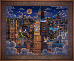 Peter Pan Learning to Fly Wall Art by Eric Dowdle Standard Number Canvas 24" x 30" Gallery Bronze