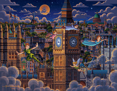 Peter Pan Learning to Fly Wall Art by Eric Dowdle Canvas Gallery Wrap 11" x 14" Unframed