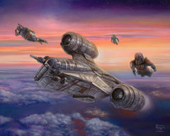 The Mandalorian ™ - The Escort Wall Art by Thomas Kinkade Studios Canvas Gallery Wrap 24" x 30" Unframed
