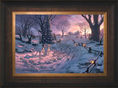 Disney 101 Dalmatians on the Run Wall Art by Thomas Kinkade Studios Standard Number Canvas 12" x 18" Estate Bronze