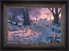 Disney 101 Dalmatians on the Run Wall Art by Thomas Kinkade Studios Standard Number Canvas 12" x 18" Cabernet
