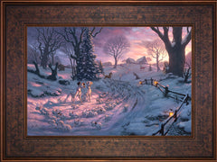 Disney 101 Dalmatians on the Run Wall Art by Thomas Kinkade Studios Standard Number Canvas 12" x 18" Gallery Bronze