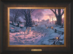 Disney 101 Dalmatians on the Run Wall Art by Thomas Kinkade Studios Estate Edition Canvas 12" x 18" Estate Bronze