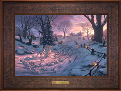 Disney 101 Dalmatians on the Run Wall Art by Thomas Kinkade Studios Estate Edition Canvas 12" x 18" Gallery Bronze