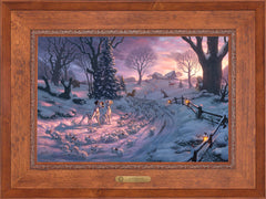 Disney 101 Dalmatians on the Run Wall Art by Thomas Kinkade Studios Estate Edition Canvas 18" x 27" Rustic Andalucian