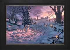 Disney 101 Dalmatians on the Run Wall Art by Thomas Kinkade Studios Standard Number Canvas 24" x 36" Modern Black