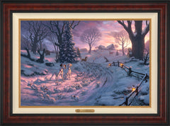 Disney 101 Dalmatians on the Run Wall Art by Thomas Kinkade Studios Estate Edition Canvas 24" x 36" Gallery Burl