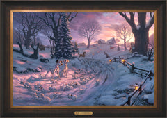Disney 101 Dalmatians on the Run Wall Art by Thomas Kinkade Studios Estate Edition Canvas 24" x 36" Estate Bronze