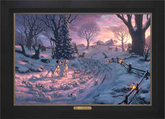 Disney 101 Dalmatians on the Run Wall Art by Thomas Kinkade Studios Estate Edition Canvas 24" x 36" Modern Black