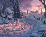 Disney 101 Dalmatians on the Run Wall Art by Thomas Kinkade Studios Canvas Gallery Wrap 8" x 10" Unframed