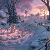 Disney 101 Dalmatians on the Run Wall Art by Thomas Kinkade Studios Canvas Gallery Wrap 14" x 14" Unframed