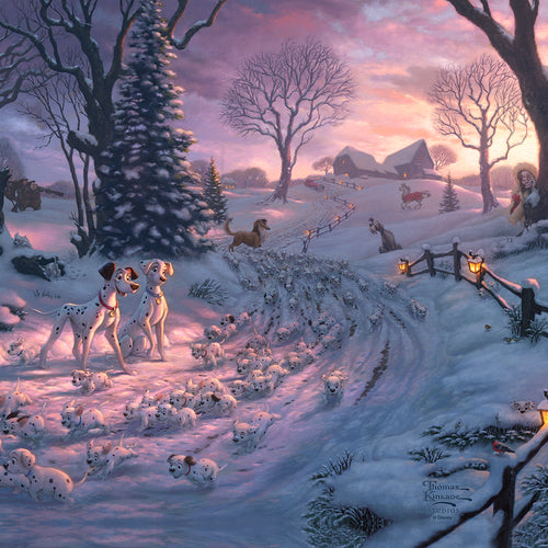 Disney 101 Dalmatians on the Run Wall Art by Thomas Kinkade Studios Canvas Gallery Wrap 14