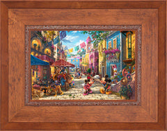 Disney Mickey and Minnie in Mexico Wall Art by Thomas Kinkade Studios Standard Number Canvas 12" x 18" Rustic Andalucian
