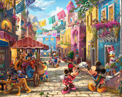 Disney Mickey and Minnie in Mexico Wall Art by Thomas Kinkade Studios Canvas Gallery Wrap 8" x 10" Unframed