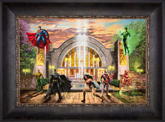 Hall of Justice Wall Art by Thomas Kinkade Studios Standard Number Canvas 12" x 18" Cabernet