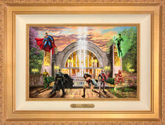 Hall of Justice Wall Art by Thomas Kinkade Studios Estate Edition Canvas 12" x 18" Antique Gold