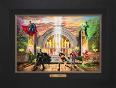 Hall of Justice Wall Art by Thomas Kinkade Studios Estate Edition Canvas 12" x 18" Modern Black