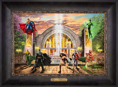 Hall of Justice Wall Art by Thomas Kinkade Studios Estate Edition Canvas 12" x 18" Cabernet