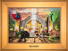 Hall of Justice Wall Art by Thomas Kinkade Studios Estate Edition Canvas 12" x 18" Gallery Gold