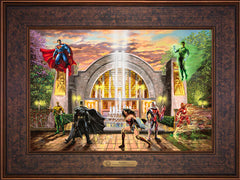 Hall of Justice Wall Art by Thomas Kinkade Studios Estate Edition Canvas 12" x 18" Gallery Bronze