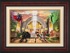 Hall of Justice Wall Art by Thomas Kinkade Studios Standard Number Canvas 18" x 27" Gallery Burl