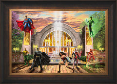 Hall of Justice Wall Art by Thomas Kinkade Studios Standard Number Canvas 18" x 27" Estate Bronze