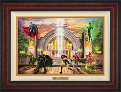 Hall of Justice Wall Art by Thomas Kinkade Studios Estate Edition Canvas 18" x 27" Gallery Burl