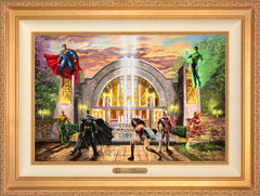 Hall of Justice Wall Art by Thomas Kinkade Studios Estate Edition Canvas 18" x 27" Antique Gold
