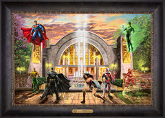 Hall of Justice Wall Art by Thomas Kinkade Studios Estate Edition Canvas 18" x 27" Cabernet