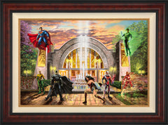 Hall of Justice Wall Art by Thomas Kinkade Studios Standard Number Canvas 24" x 36" Gallery Burl