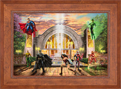 Hall of Justice Wall Art by Thomas Kinkade Studios Standard Number Canvas 24" x 36" Rustic Andalucian