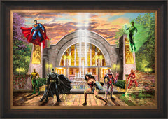 Hall of Justice Wall Art by Thomas Kinkade Studios Standard Number Canvas 24" x 36" Estate Bronze
