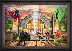 Hall of Justice Wall Art by Thomas Kinkade Studios Standard Number Canvas 24" x 36" Cabernet