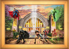 Hall of Justice Wall Art by Thomas Kinkade Studios Standard Number Canvas 24" x 36" Gallery Gold