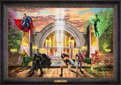 Hall of Justice Wall Art by Thomas Kinkade Studios Estate Edition Canvas 24" x 36" Cabernet