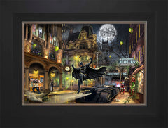 Batman™ Gotham City™ Wall Art by Thomas Kinkade Studios Standard Number Canvas 12" x 18" Modern Black