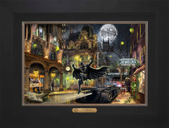 Batman™ Gotham City™ Wall Art by Thomas Kinkade Studios Estate Edition Canvas 12" x 18" Modern Black