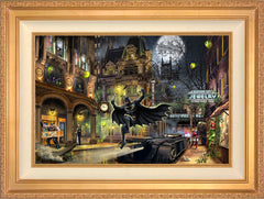 Batman™ Gotham City™ Wall Art by Thomas Kinkade Studios Standard Number Canvas 18" x 27" Antique Gold