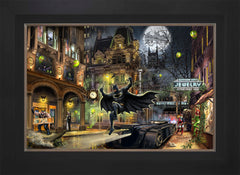 Batman™ Gotham City™ Wall Art by Thomas Kinkade Studios Standard Number Canvas 18" x 27" Modern Black