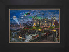 Wayne Manor ™ Wall Art by Thomas Kinkade Studios Standard Number Canvas 12" x 18" Modern Black