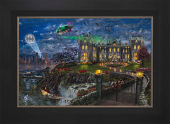 Wayne Manor ™ Wall Art by Thomas Kinkade Studios Standard Number Canvas 18" x 27" Modern Black