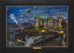 Wayne Manor ™ Wall Art by Thomas Kinkade Studios Estate Edition Canvas 24" x 36" Modern Black