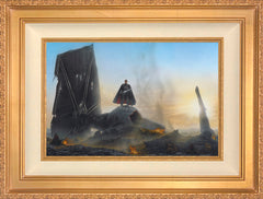 The Mandalorian ™ - Undeterred Wall Art by Thomas Kinkade Studios Standard Number Canvas 12" x 18" Antique Gold